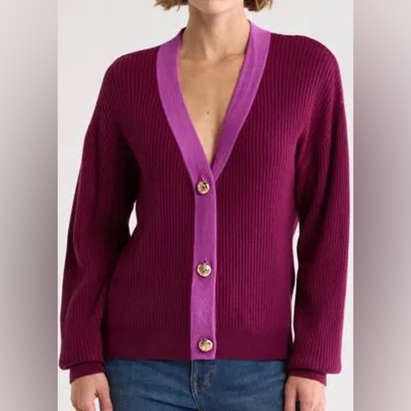 Ramy Brook Sweaters - Ramy Brook Nina Contract Rib Cardigan. Size M